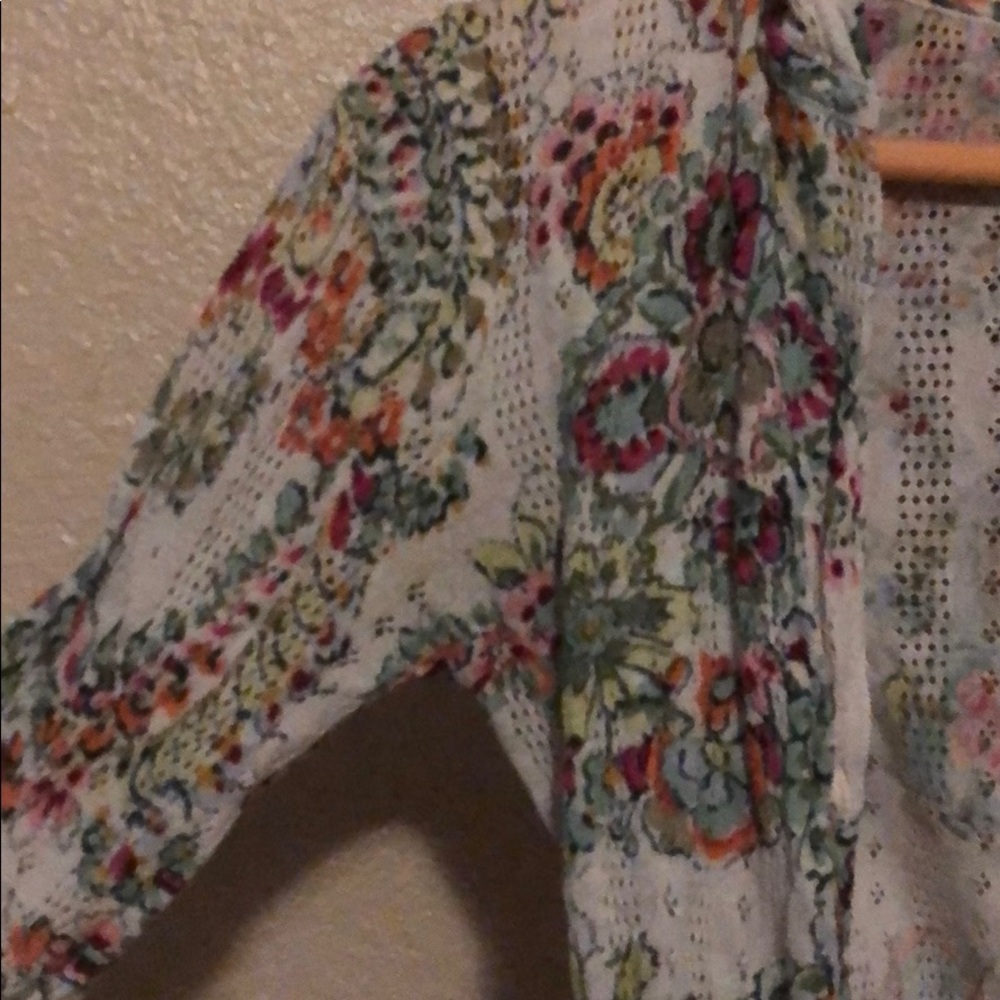 ANTHROPOLOGIE floral sweater cardigan